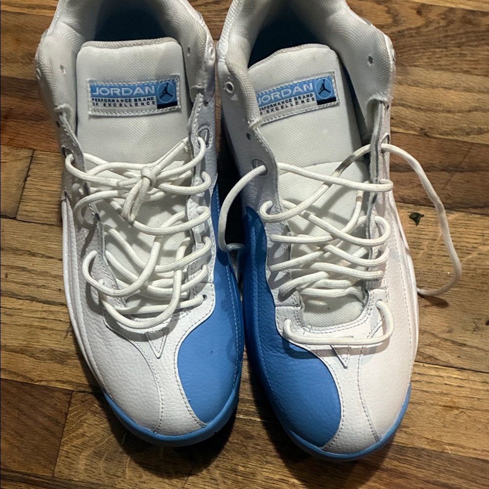 Jordan Classic White and Sky Blue Sneakers